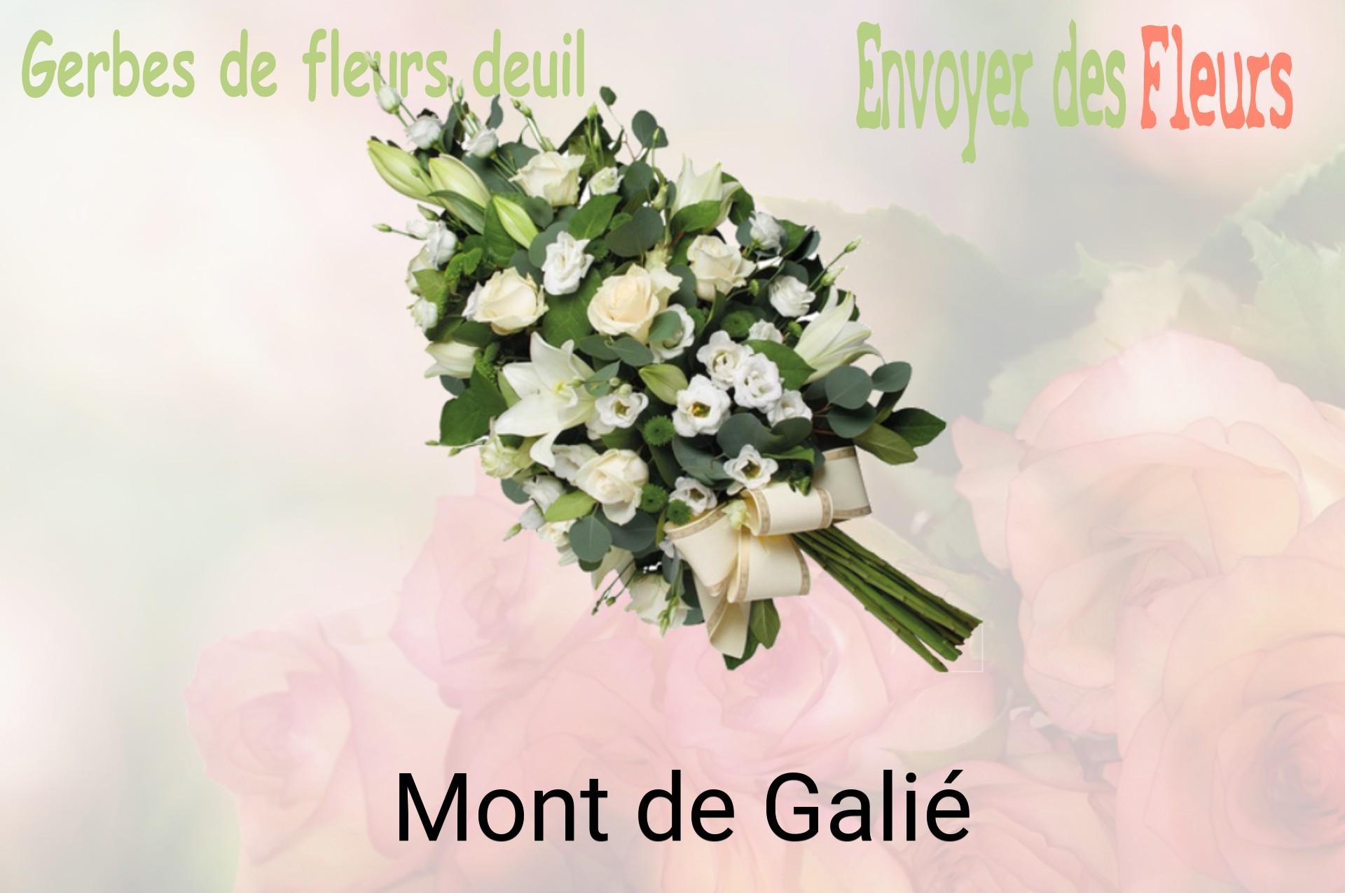 Gerbe de fleurs de deuil livrée à Mont-de-Galié